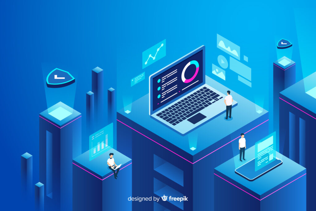 ilustrasi teknologi blockchain